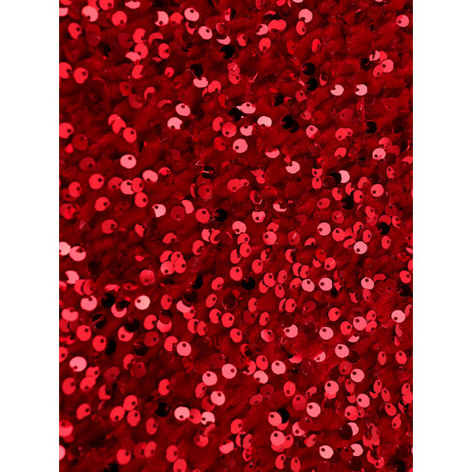 Puff sleeves sequin high-rise split dress