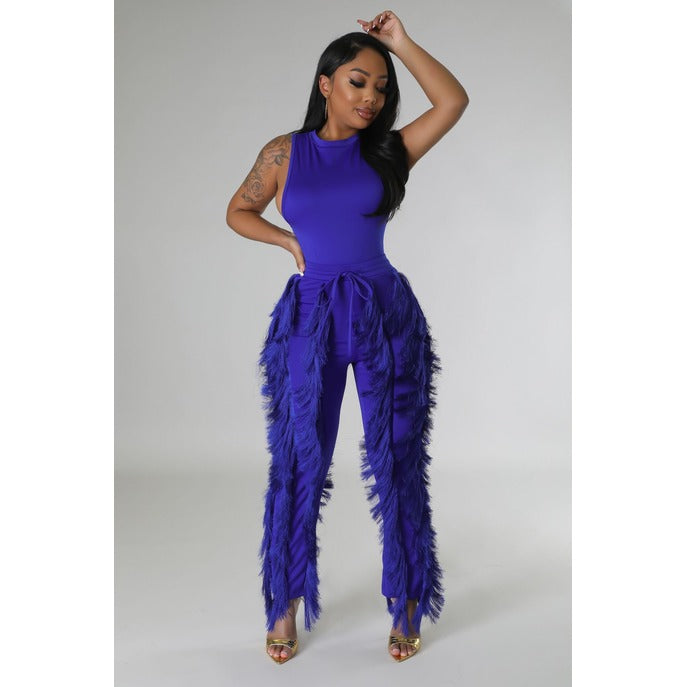 Tiaesha Bodysuit Pant Set Royal