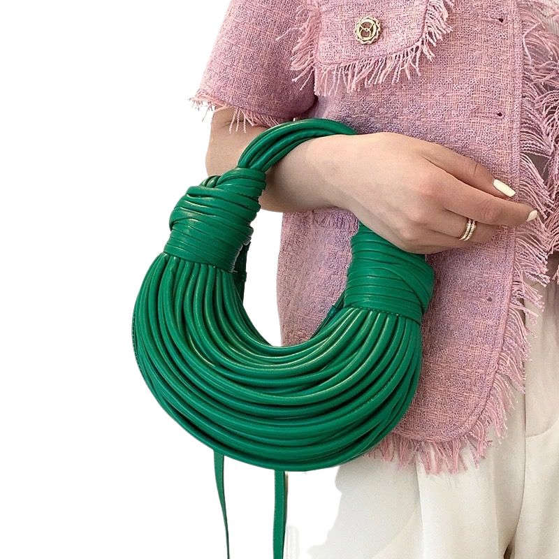 Women Leather Knotted Strappy Bag