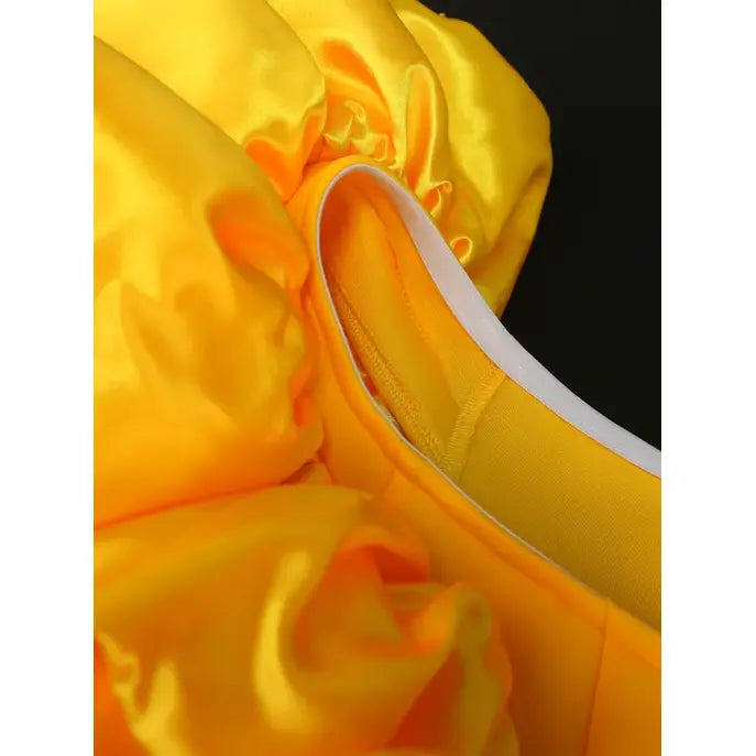 Summer Off Shoulder V Neck Factory Yellow Club Plus Size Lady Blouses