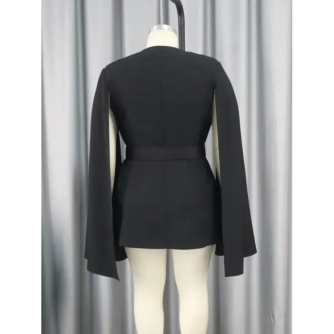 Black ONTINVA Business Formal Luxury Plus Size Blazers Ladies Women