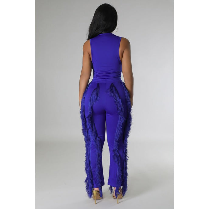 Tiaesha Bodysuit Pant Set Royal