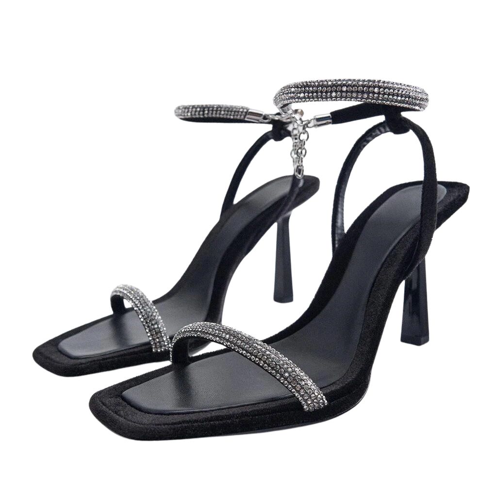 Women's Heel Sandals Open Toe Sandals Stiletto Heel Terry